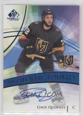 2020-21 Upper Deck SP Game Used - [Base] - Blue Autographs #139 - Authentic Rookies - Gage Quinney