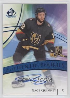 2020-21 Upper Deck SP Game Used - [Base] - Blue Autographs #139 - Authentic Rookies - Gage Quinney