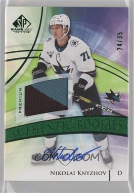 2020-21 Upper Deck SP Game Used - [Base] - Green Auto Patch #128 - Authentic Rookies - Nikolai Knyzhov /35