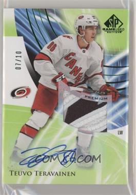 2020-21 Upper Deck SP Game Used - [Base] - Green Auto Patch #14 - Teuvo Teravainen /10