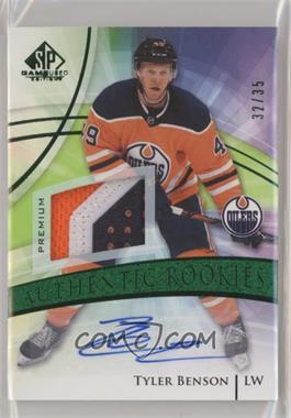 2020-21 Upper Deck SP Game Used - [Base] - Green Auto Patch #162 - Authentic Rookies - Tyler Benson /35