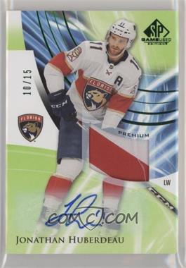 2020-21 Upper Deck SP Game Used - [Base] - Green Auto Patch #45 - Jonathan Huberdeau /15