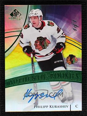 2020-21 Upper Deck SP Game Used - [Base] - Green Burst #196 - Authentic Rookies Auto - Philipp Kurashev /1