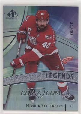 2020-21 Upper Deck SP Game Used - [Base] #110 - Legends - Henrik Zetterberg /40