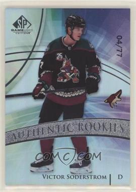 2020-21 Upper Deck SP Game Used - [Base] #178 - Authentic Rookies - Victor Soderstrom /77