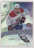 Authentic Rookies - Jake Evans #/71