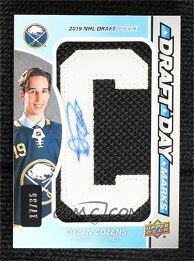 2020-21 Upper Deck SP Game Used - Draft Day Marks Rookies #DDM-DC - Dylan Cozens /35