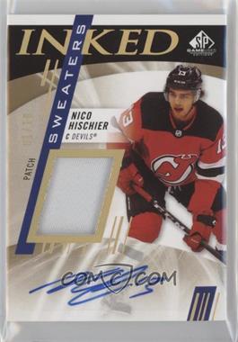2020-21 Upper Deck SP Game Used - Inked Sweaters - Patch #IS-NH - Nico Hischier /10
