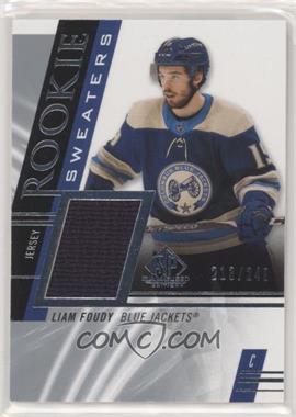 2020-21 Upper Deck SP Game Used - Rookie Sweaters #RS-LF - Liam Foudy /249