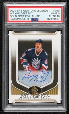 2020-21 Upper Deck SP Signature Edition Legends - [Base] - Gold Spectrum Foil Autographs #350 - SP - Wayne Gretzky [PSA 9 MINT]