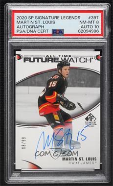 2020-21 Upper Deck SP Signature Edition Legends - [Base] #397 - All-Time Future Watch Autos - Martin St. Louis /99 [PSA 8 NM‑MT]