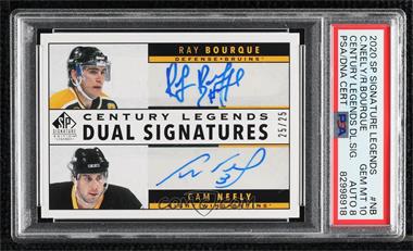 2020-21 Upper Deck SP Signature Edition Legends - Century Legends Dual Signatures #CL2-NB - Ray Bourque, Cam Neely /25 [PSA 10 GEM MT]