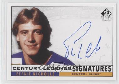 2020-21 Upper Deck SP Signature Edition Legends - Century Legends Signatures #CL-BN - Bernie Nicholls