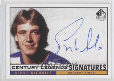 2020-21 Upper Deck SP Signature Edition Legends - Century Legends Signatures #CL-BN - Bernie Nicholls