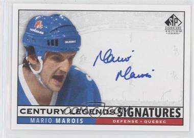 2020-21 Upper Deck SP Signature Edition Legends - Century Legends Signatures #CL-MA - Mario Marois