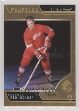 2020-21 Upper Deck SP Signature Edition Legends - Profiles - Gold #P-49 - Gordie Howe /49