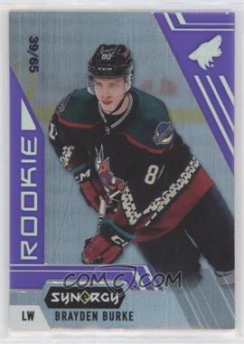 2020-21 Upper Deck Synergy - [Base] - Purple #100 - Rookie - Brayden Burke /65