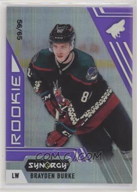 2020-21 Upper Deck Synergy - [Base] - Purple #100 - Rookie - Brayden Burke /65