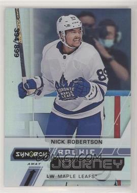 2020-21 Upper Deck Synergy - Rookie Journey - Away #RJ-NR - Nick Robertson /899