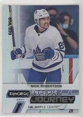 2020-21 Upper Deck Synergy - Rookie Journey - Away #RJ-NR - Nick Robertson /899