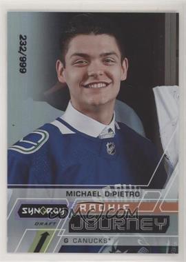 2020-21 Upper Deck Synergy - Rookie Journey - Draft #RJ-MD - Michael DiPietro /999