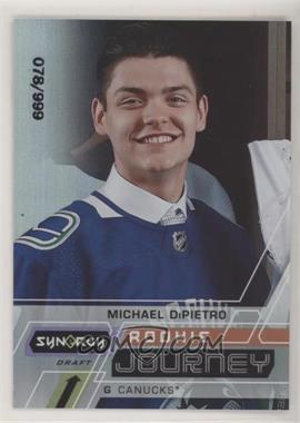 2020-21 Upper Deck Synergy - Rookie Journey - Draft #RJ-MD - Michael DiPietro /999