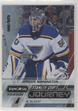 2020-21 Upper Deck Synergy - Stanley Cup Journey - Regular Season #CJ-JB - Jordan Binnington /999