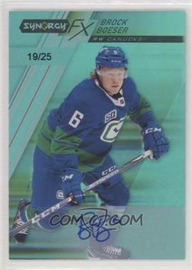 2020-21 Upper Deck Synergy - Synergy FX - Green #FX-22 - Auto Tier 2 - Brock Boeser /25