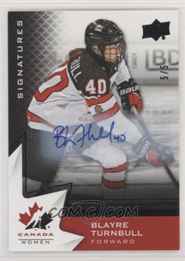 2020-21 Upper Deck Team Canada Juniors - [Base] - Black Autos #52 - Women's WC - Blayre Turnbull /5