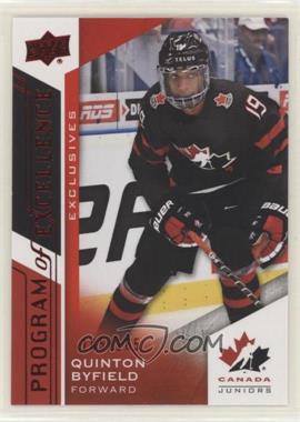 2020-21 Upper Deck Team Canada Juniors - [Base] - Exclusives #134 - Program of Excellence - Quinton Byfield /165