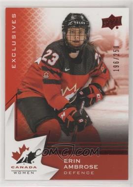 2020-21 Upper Deck Team Canada Juniors - [Base] - Exclusives #60 - Women's WC - Erin Ambrose /250