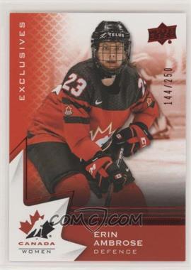 2020-21 Upper Deck Team Canada Juniors - [Base] - Exclusives #60 - Women's WC - Erin Ambrose /250