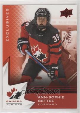 2020-21 Upper Deck Team Canada Juniors - [Base] - Exclusives #68 - Women's WC - Ann-Sophie Bettez /250