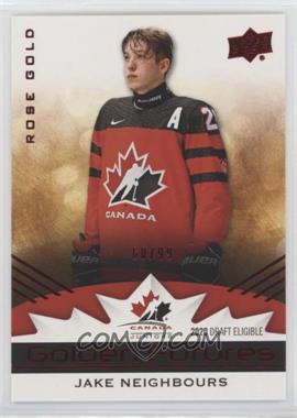 2020-21 Upper Deck Team Canada Juniors - Golden Futures - Rose Gold #GF-10 - Jake Neighbours /99