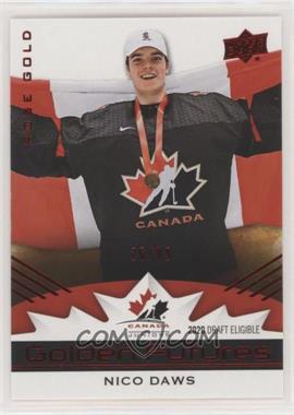 2020-21 Upper Deck Team Canada Juniors - Golden Futures - Rose Gold #GF-2 - Nicolas Daws /99