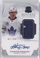 Rookie Auto Patch - Alexander Barabanov #/249