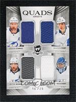 Steven Stamkos, Brayden Point, Victor Hedman, Andrei Vasilevskiy #/25