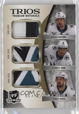 2020-21 Upper Deck The Cup - Cup Trios - Gold Patch #C3-CKH - Logan Couture, Evander Kane, Tomas Hertl /10