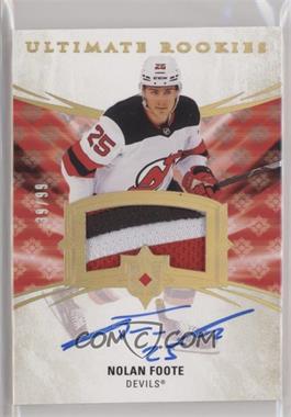 2020-21 Upper Deck Ultimate Collection - [Base] - Autograph Patch #108 - Tier 1 - Ultimate Rookies - Nolan Foote /99