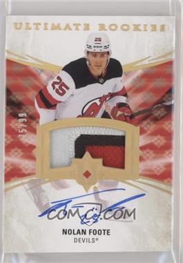 2020-21 Upper Deck Ultimate Collection - [Base] - Autograph Patch #108 - Tier 1 - Ultimate Rookies - Nolan Foote /99