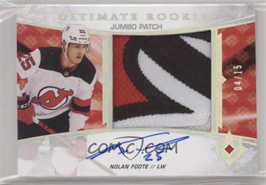 2020-21 Upper Deck Ultimate Collection - [Base] - Jumbo Autograph Patch #108 - Tier 1 - Ultimate Rookies - Nolan Foote /15