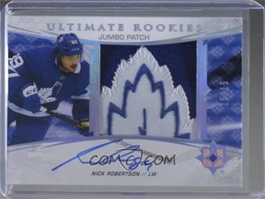 2020-21 Upper Deck Ultimate Collection - [Base] - Jumbo Autograph Patch #191 - Tier 2 - Ultimate Rookies - Nick Robertson /15