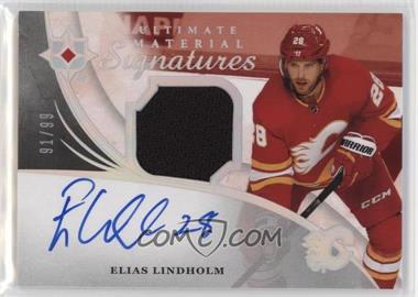 2020-21 Upper Deck Ultimate Collection - Ultimate Material Signatures #UMS-EL - Elias Lindholm /99