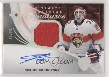 2020-21 Upper Deck Ultimate Collection - Ultimate Material Signatures #UMS-SB - Sergei Bobrovsky /99