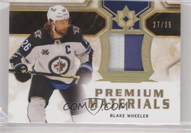 2020-21 Upper Deck Ultimate Collection - Ultimate Premium Materials Patch #PM-BW - Blake Wheeler /35
