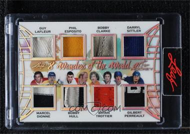 2021-22 Leaf Art of Hockey - 8 Wonders of the World - Silver #8WW-04 - Guy Lafleur, Marcel Dionne, Phil Esposito, Bobby Hull, Bobby Clarke, Bryan Trottier, Darryl Sittler, Gilbert Perreault /2 [Uncirculated]