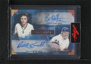 2021-22 Leaf Art of Hockey - Iconography Autographs - Bronze #I-04 - Bryan Trottier, Billy Smith /20 [Uncirculated]