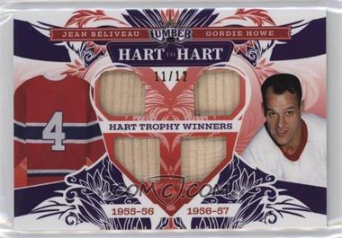 2021-22 Leaf Lumber - Hart to Hart - Purple #HH-7 - Jean Beliveau, Gordie Howe /12