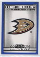 Team Checklist - Anaheim Ducks