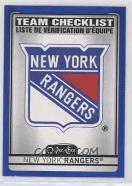 2021-22 O-Pee-Chee - [Base] - Blue Border #570 - Team Checklist - New York Rangers